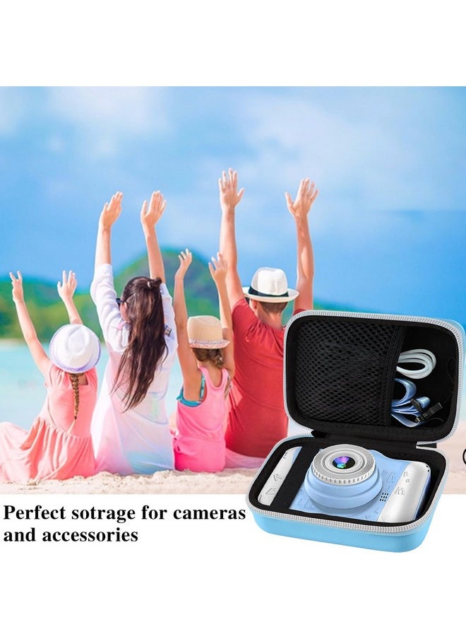 Kids Digital Video Camera Case Compatible With Wowgo/Coolwill/Suziyo/Yingoot Kids Selfie Camera With Large Screen For Girls And Boys And Accessories-Blue(Case Only)