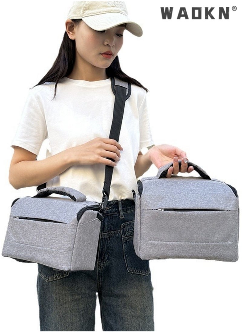 Camera Bag Photographers Camera Sling Bag with Removable Padded Dividers Women Men for Dslr SLR Cameras, Lenses and Etc, Waterproof Camera Bags & Cases for SLR DSLR, Lenses, Accessories （Grey）