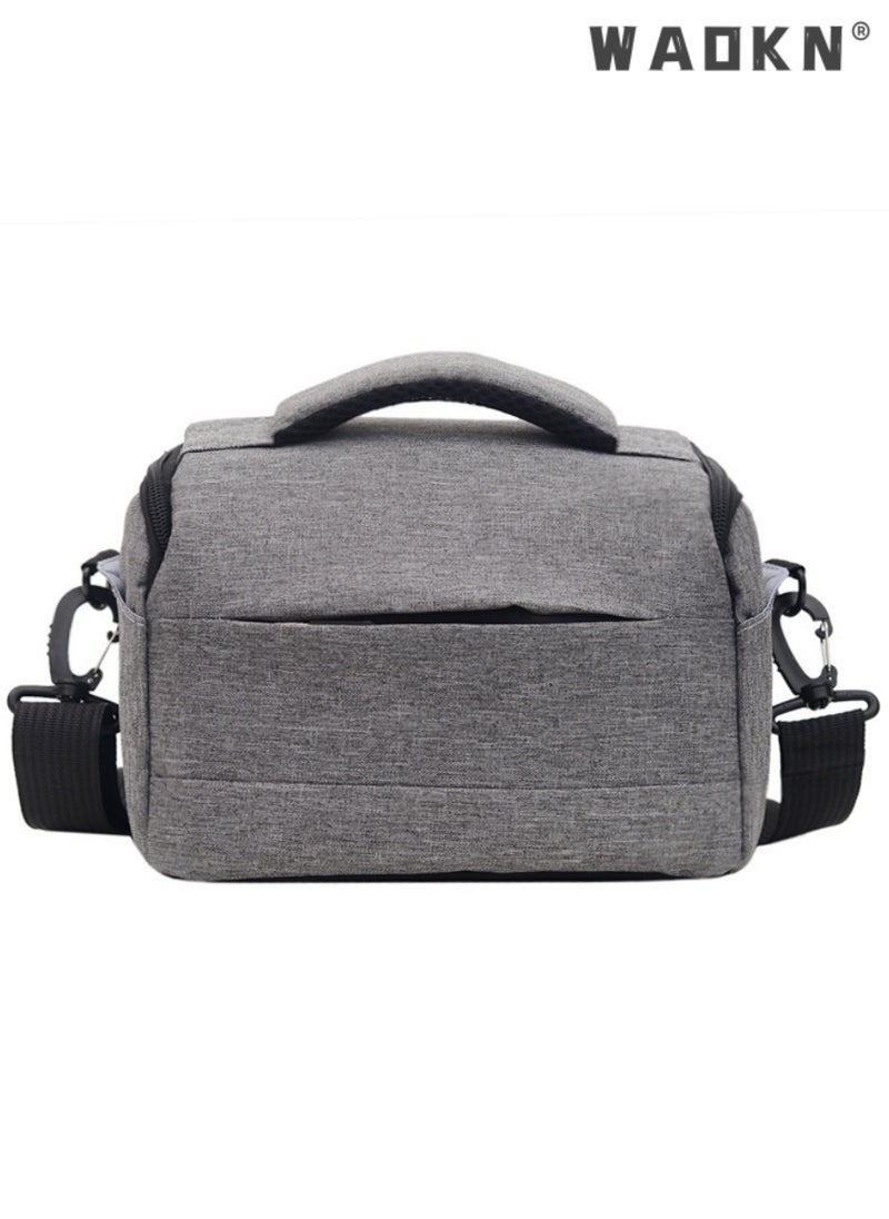 Camera Bag Photographers Camera Sling Bag with Removable Padded Dividers Women Men for Dslr SLR Cameras, Lenses and Etc, Waterproof Camera Bags & Cases for SLR DSLR, Lenses, Accessories （Grey）