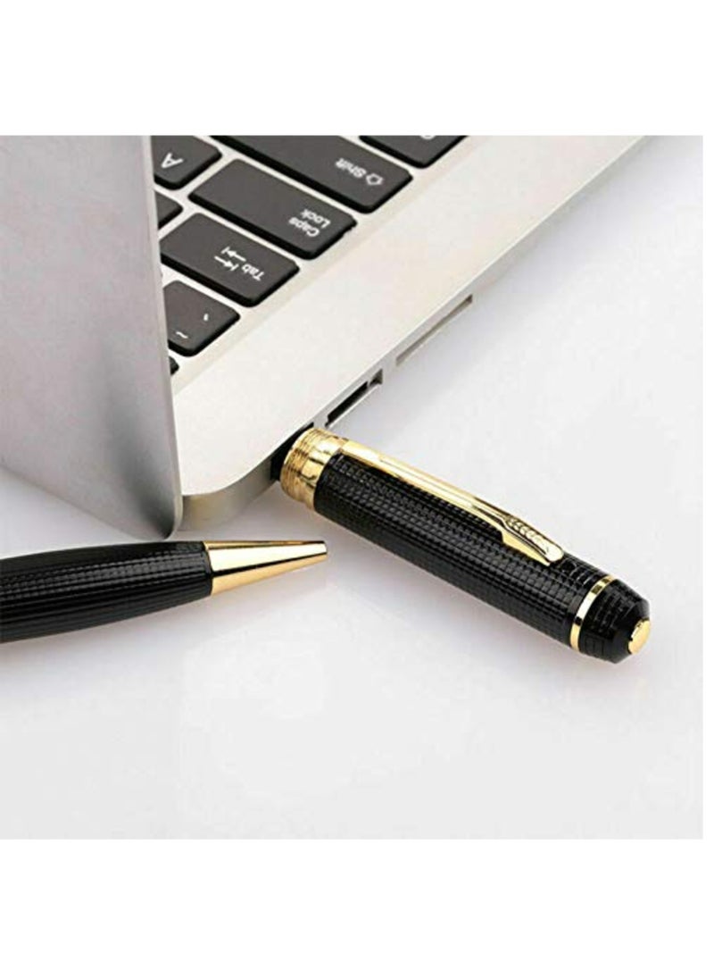 4K Golden Pen Camera – Compact HD Video & Audio Recorder with 2MP Lens, Wireless & Wired Modes, No Flash, Extended Battery Life (Black)