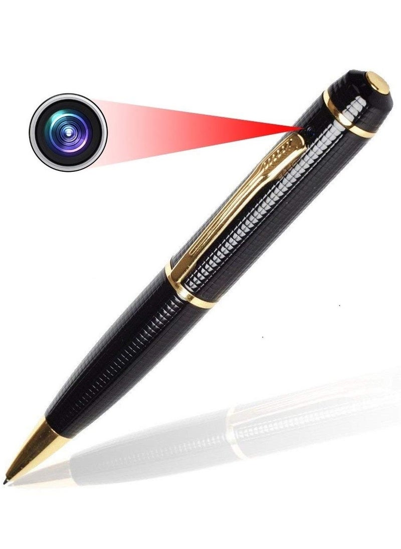 4K Golden Pen Camera – Compact HD Video & Audio Recorder with 2MP Lens, Wireless & Wired Modes, No Flash, Extended Battery Life (Black)