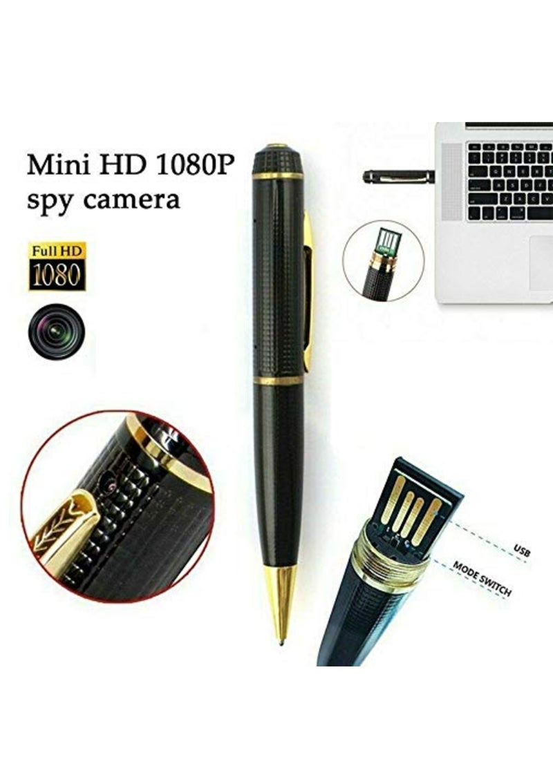 4K Golden Pen Camera – Compact HD Video & Audio Recorder with 2MP Lens, Wireless & Wired Modes, No Flash, Extended Battery Life (Black)