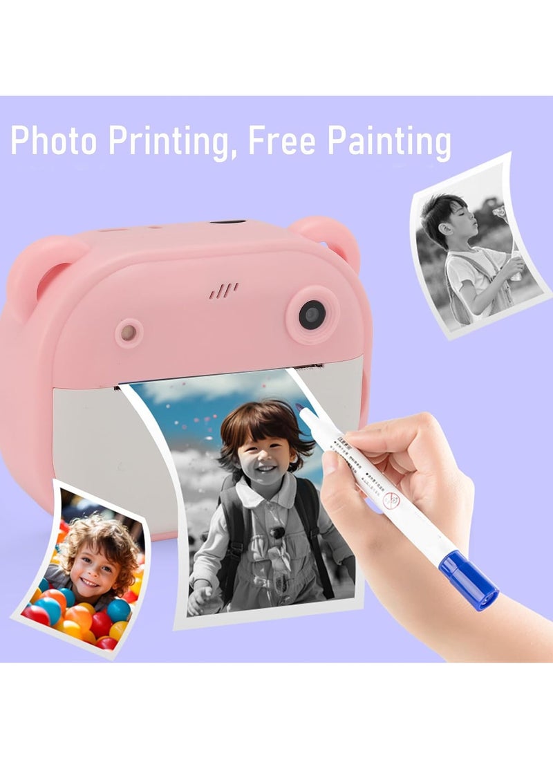 Instant Print Camera, Christmas Birthday Gifts for Girls Boys Kids HD Digital Video Camera