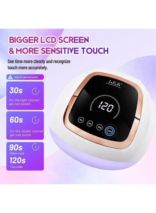 268W Uv Led Nail Lamp With Lcd Touch Screen And 4 Timer Settings For Gel Nails