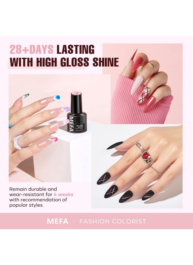 56 Pcs Gel Nail Polish Kit With U V Light, 32 Colors All Seasons Soak Off Gel Polish Nail Set With Matte/Glossy Base Top Coat Essential Manicure Tools Nails Art Diy Gifts
