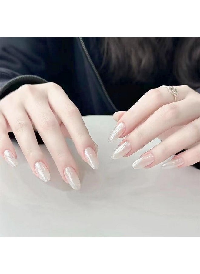 Pearl Chrome Nail Powder,White Chrome Nail Powder Clear Chrome Nail Powder For Nails Iridescent Pigment Powder For Nails(1Pc White)