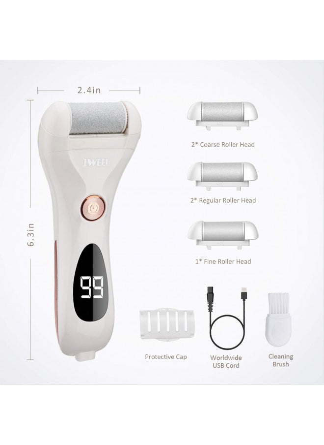Callus Remover For Feet Shaver Rechargeable Electric Foot File Pedicure Tools For Feet Professional Callous Shaver Waterproof Pedicure Kit For Cracked Heels and Dead Skin