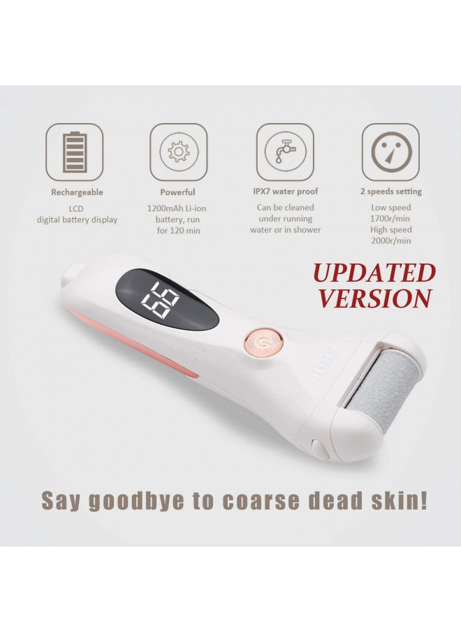 Callus Remover For Feet Shaver Rechargeable Electric Foot File Pedicure Tools For Feet Professional Callous Shaver Waterproof Pedicure Kit For Cracked Heels and Dead Skin