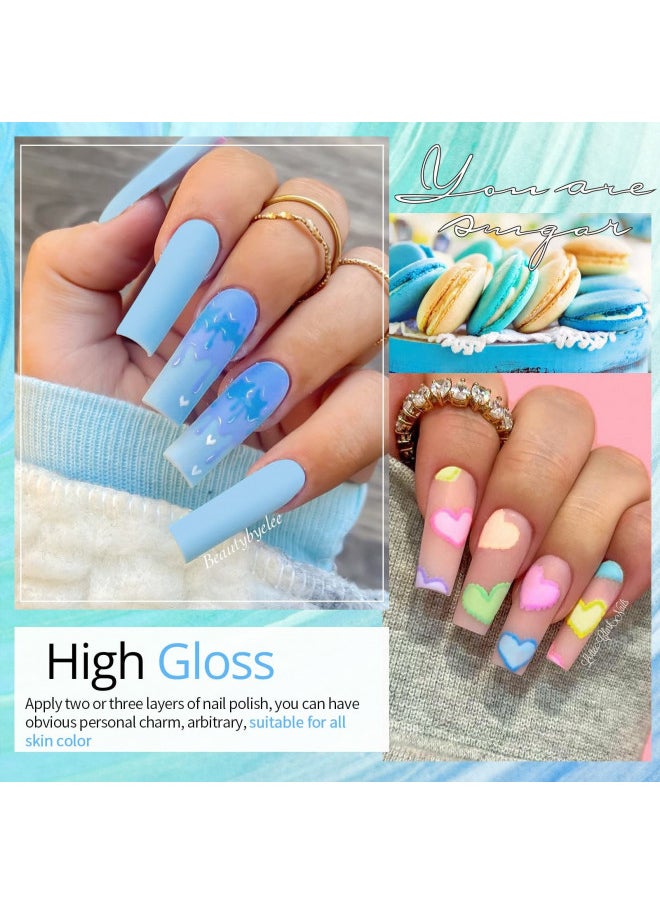 UR SUGAR Pastel Gel Nail Polish, 12 Colors Easter Spring Summer Gel Polish Set Pastel Light Color Pink Purple Yellow Green Blue Macaroon Candy Colors Soak Off Gel Polish Easter Gifts for Women Girls