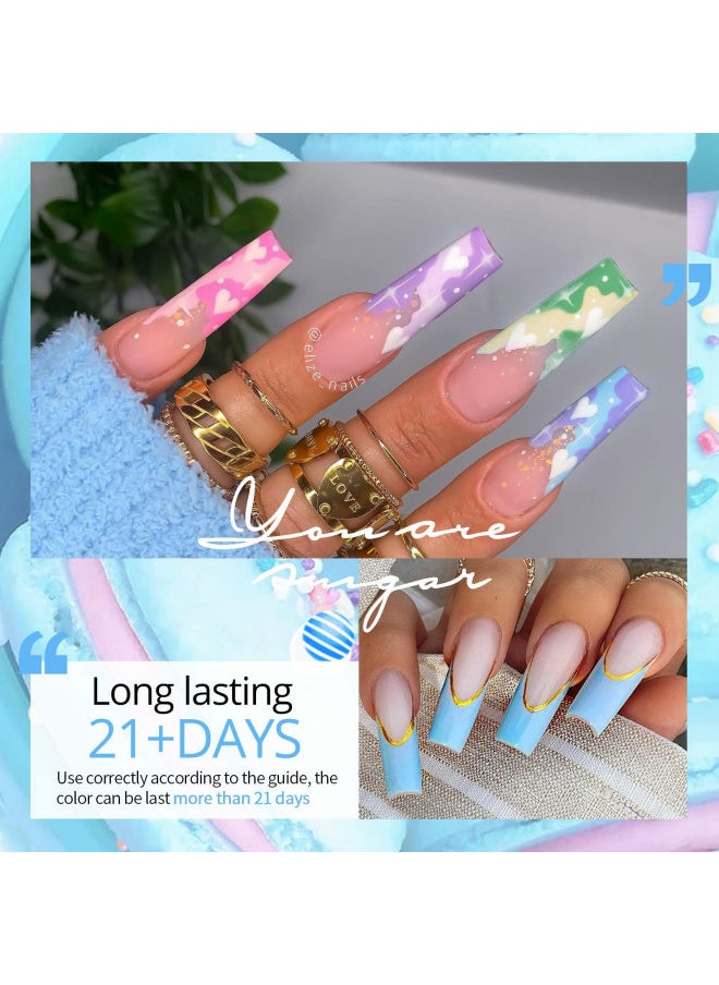 UR SUGAR Pastel Gel Nail Polish, 12 Colors Easter Spring Summer Gel Polish Set Pastel Light Color Pink Purple Yellow Green Blue Macaroon Candy Colors Soak Off Gel Polish Easter Gifts for Women Girls