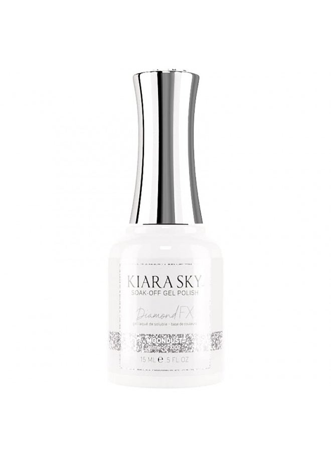 Professional Nails LED UV Soak Off Diamond FX Reflective Gel Polish - Moondust (Silver)
