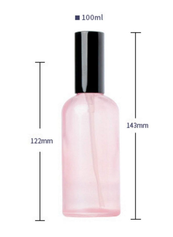 2Pcs 100Ml/3.4Oz Empty Refillable Glass Purfume Spray Bottle Container Vials With Fine Mist For Cosmetic Perfume Samples Makeup Water Liquids Toner Essential Oil Diy Beauty Tools (Pink)