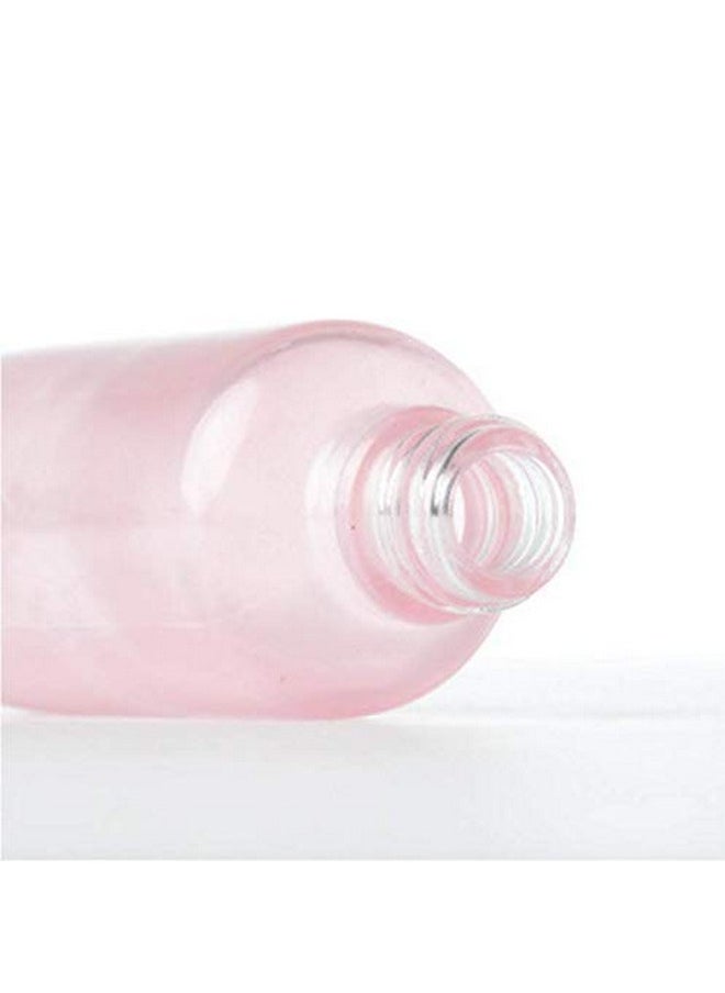 2Pcs 100Ml/3.4Oz Empty Refillable Glass Purfume Spray Bottle Container Vials With Fine Mist For Cosmetic Perfume Samples Makeup Water Liquids Toner Essential Oil Diy Beauty Tools (Pink)