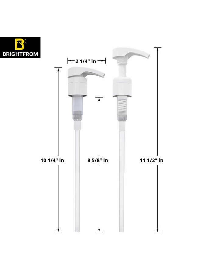 Universal Dispensing Pump, Perfect For Shampoo & Conditioner 1 L (33.8 Oz) - Fits Popular Brands Or Any Refillable Bottles From 12Oz To 33.8Oz With 28/410 Neck Size, White (Pack Of 2)