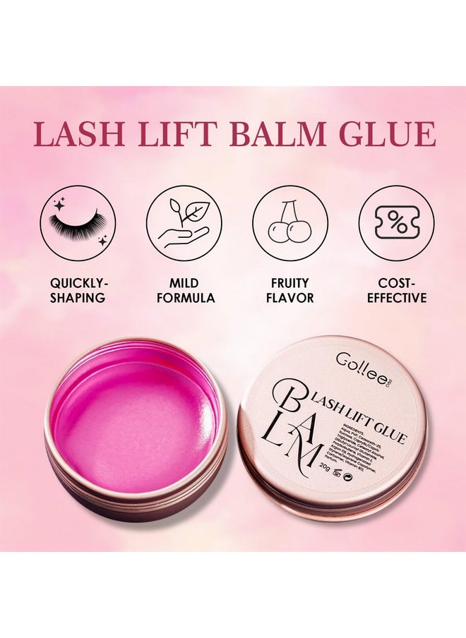 Lash Lift Glue Balm Eyelash & Eyebrow Perm Glue 0.71Oz/20G Eyelash Lift Adhesive Strong Sticky Lash Glue Balm For Lifting And Nourishing Brow Lamination Fruity Scent