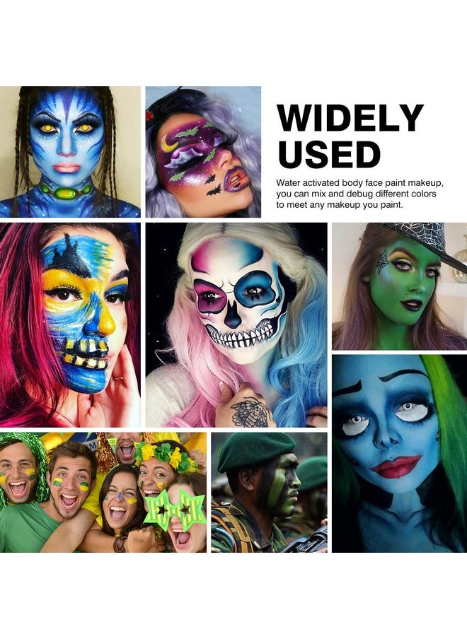 White Face Body Paint Makeup 30G,Professional Stage Screen Halloween,Non Toxic Face Body Paint Makeup For Halloween Costume Theater Dress-Up Zombie Vampire Skeleton Clown Makeup-01