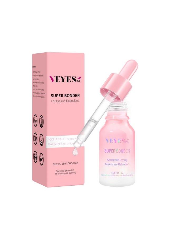 Super Lash Bonder For Eyelash Extensions. Glue Accelerator, Lash Sealant, Adhesive Companion, Reducing Glue Fumes And Extending Eyelash Retention Time. Professional Eyelash Supplies 15Ml