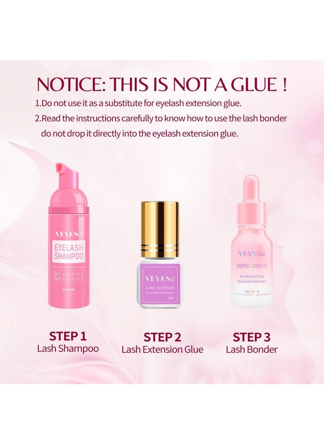 Super Lash Bonder For Eyelash Extensions. Glue Accelerator, Lash Sealant, Adhesive Companion, Reducing Glue Fumes And Extending Eyelash Retention Time. Professional Eyelash Supplies 15Ml