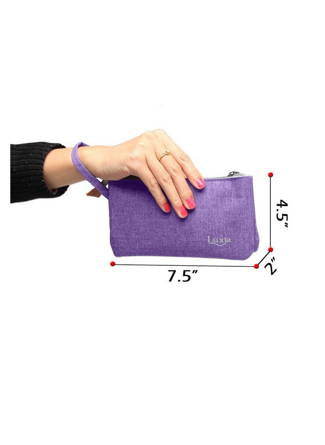 Essential Oil Carrying Bag - Holds 9 Bottles (5Ml-15Ml, Also Fits For Roller Bottles), Portable Organizer For Essential Oil And Small Accessories, Purple