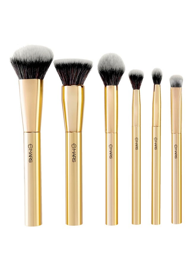 Artist'S Arsenal Makeup Brush Set For Professional Makeup | Eyeshadow Blending Brushes (3Pcs) | Foundation, Blush, Powder And Foundation Brush (1Pcs Each)