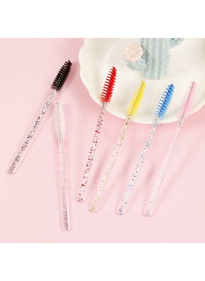 300 Pieces Disposable Eyelash Brushes With Spiral Design Multi-Color Mascara Wands Portable Makeup Applicator Kit For Eyelash Extensions And Eyebrow Brush (Multi-Color-1)