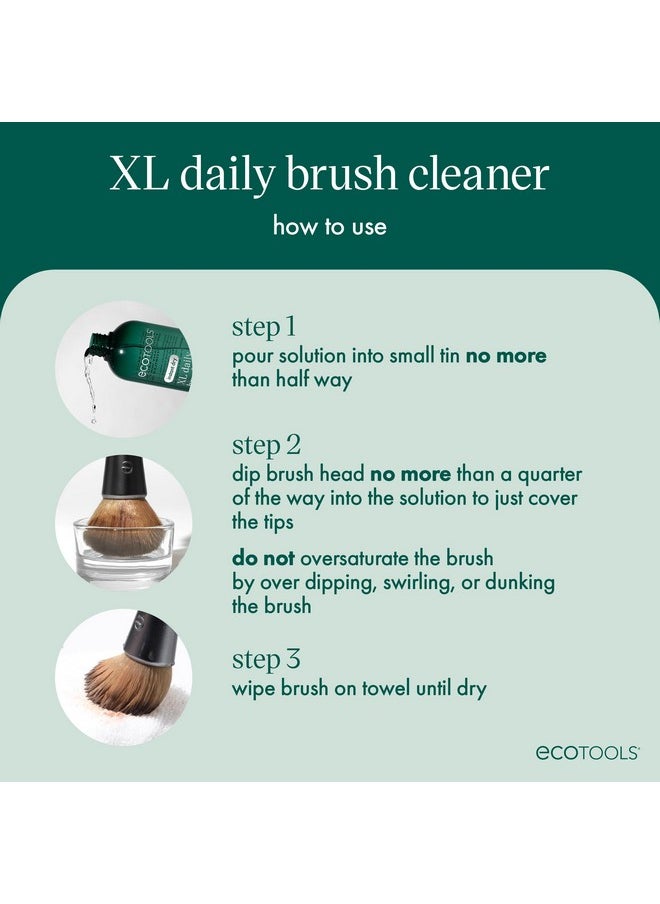 Xl Daily Brush Cleaner, Makeup Brush Spray Refill, Quick Dry Cleaning Solution For Beauty Tools, Fragrance Free, Extra Large Size, Cruelty-Free & Vegan, 16 Fl Oz./473 Ml. Bottle