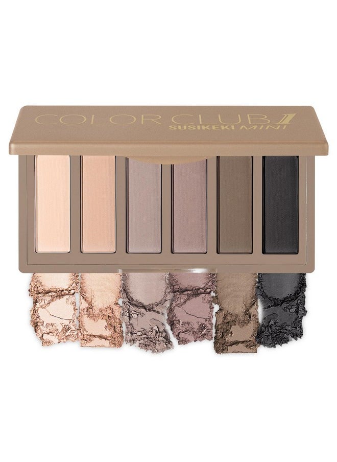 6 Colors Mini Naked Eyeshadow Makeup Palette Neutral Nude Smoky Eye Shadow Taupe & Brown Matte Make Up Pallet With Mirror Highly Pigmented Long Lasting Waterproof Travel Size Gift Kit 01