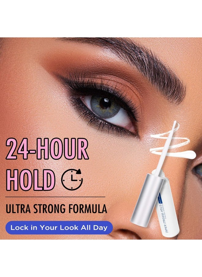 Eyelash Glue, Super Strong Hold For False Eyelashes, Lash Glue, Eyelash Adhesive, Latex Free, Suitable For Sensitive Eyes, Waterproof, White 0.176 Oz