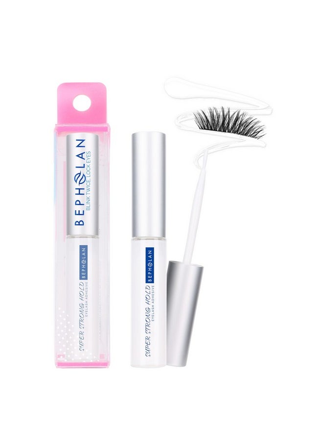 Eyelash Glue, Super Strong Hold For False Eyelashes, Lash Glue, Eyelash Adhesive, Latex Free, Suitable For Sensitive Eyes, Waterproof, White 0.176 Oz