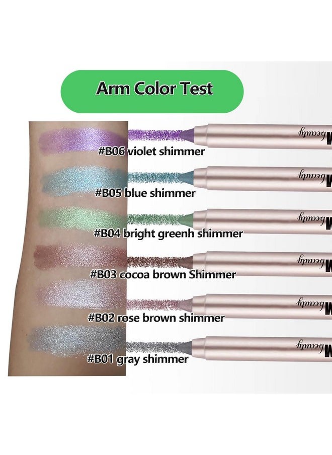 Eyeshadow Stick Highlighter Eye Liner,Eye Brightener Stick, Shimmer Glitter Creamy Eye Shadow Sticks, Waterproof Eyeshadow Pencil Long Lasting Eye Shadow Makeup #A02 Rose Brown