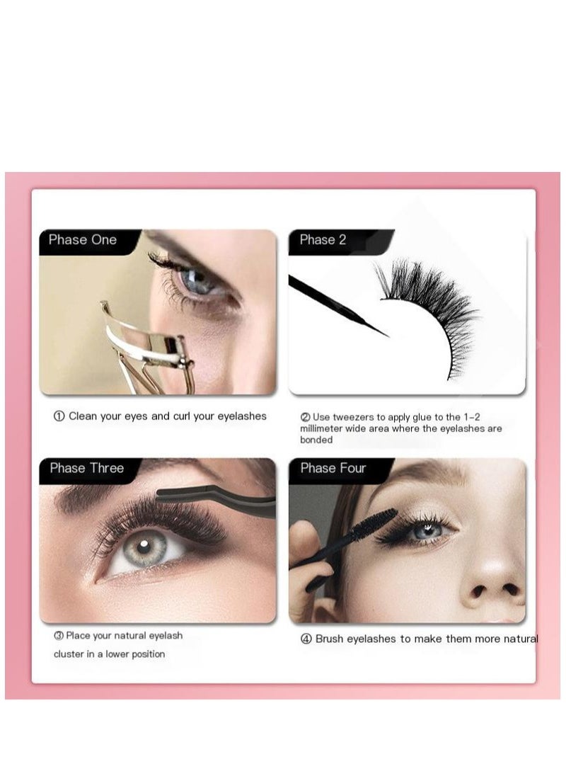 Half-eye Series 10-pairs nutrual false eyelashes for dating and daily makeup BY-02