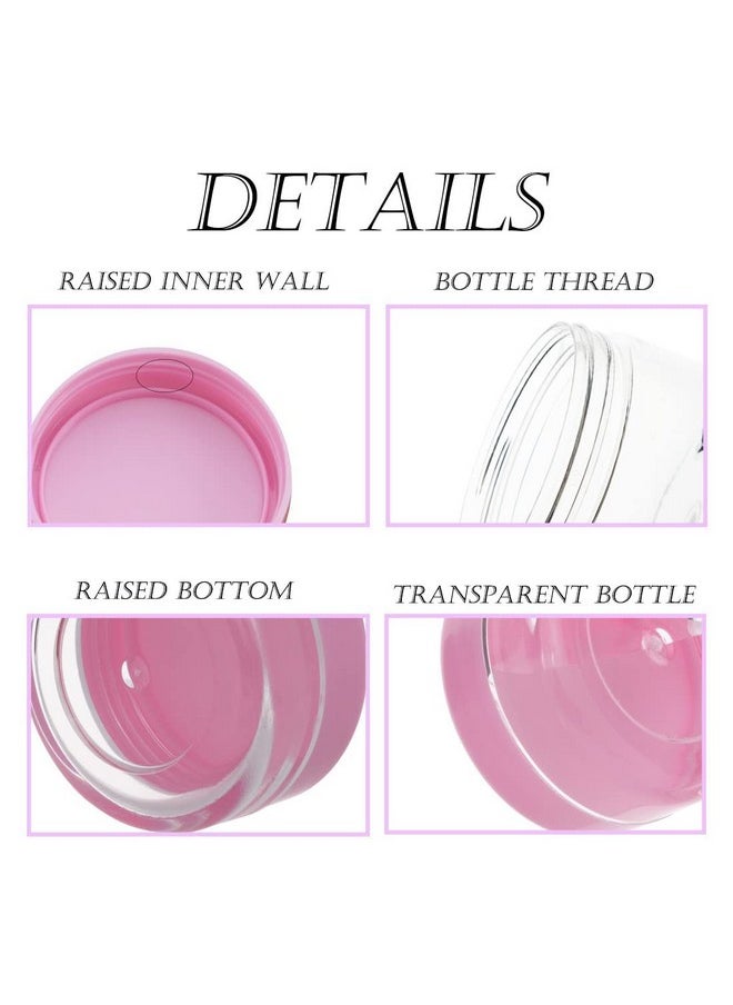 5 Gram Sample Containers With Lids, Mini Makeup Containers, Empty Plastic Travel Cosmetic Containers With Labels(100 Count, Pink Lid)