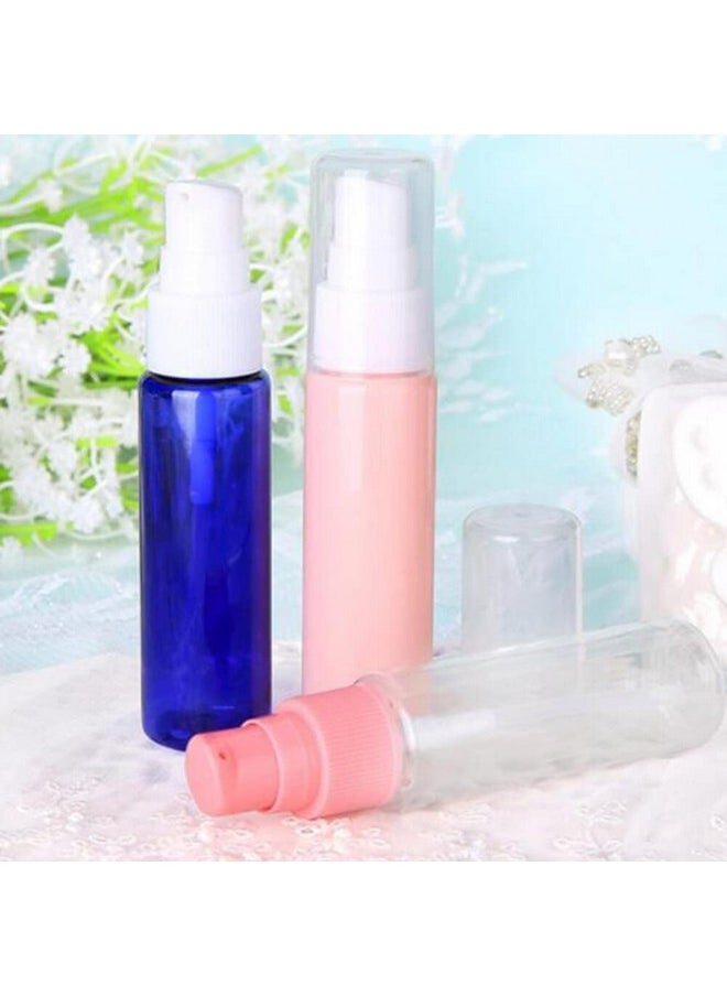 6Pcs 30Ml/1Oz Plastic Pump Bottle Empty Refillable Cream Shampoo Lotion Pump Bottle Sample Travel Bottles Toiletries Liquid Container Jar Pot Vial For Cosmetic Make-Up