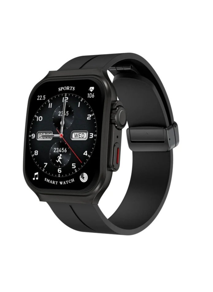 OV88 Curved Screen Smart Watch for Men and Women - Black