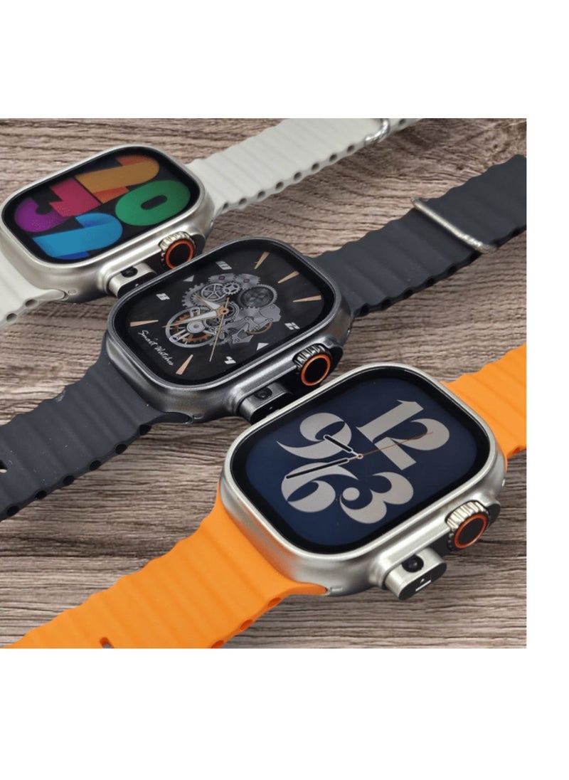 5G Ultra Max Plus Smartwatch 2.2 Inch HD Screen, SIM Card Slot, With Camera, For Ladies & Gents - Orange