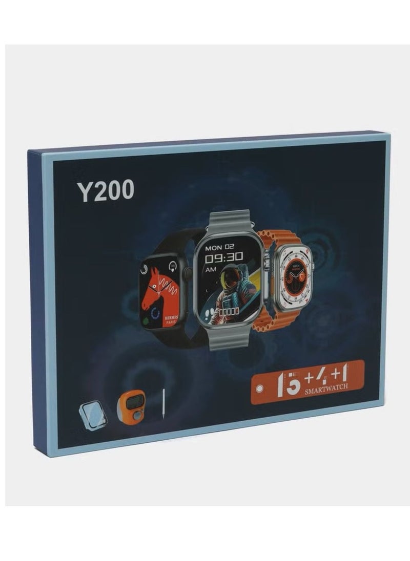 Y200 Smart Watch Combo Set with 3 Ultra watches and 14 Set Straps and Accessories