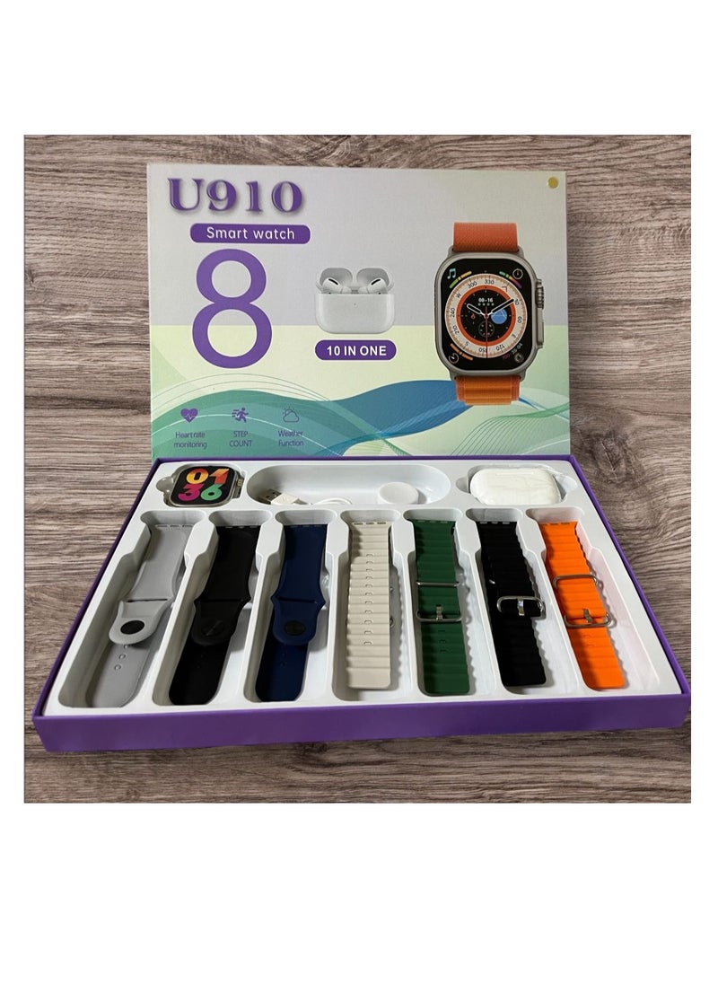 U910 ULTRA 2 Smart Watch Ultra with 7 Set Strap and Accessories