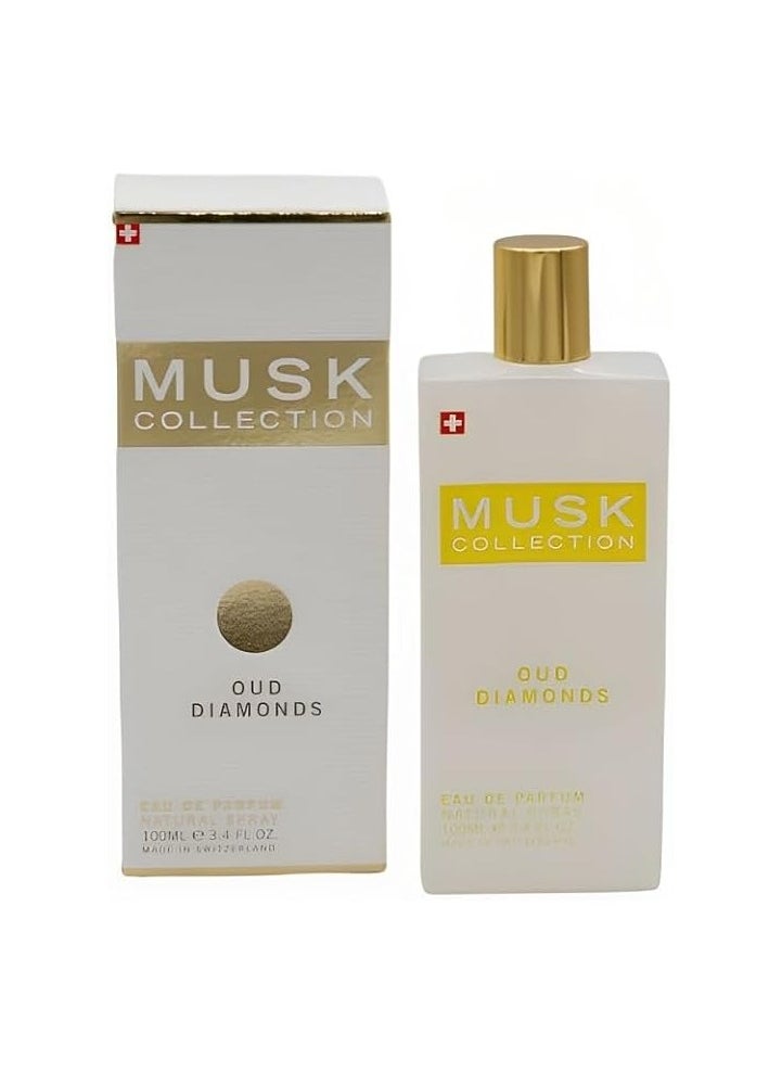 Musk Collection Oud Diamonds Natural Spray 100 ML 3.4 f loz