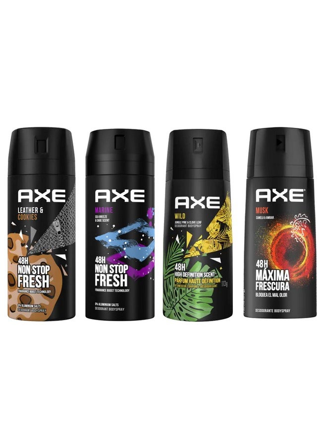 Axe Body Spray Deodrant Anit-Aerspirant (12X 150 Ml/5.07 Oz, Mix Within The Available Kinds)