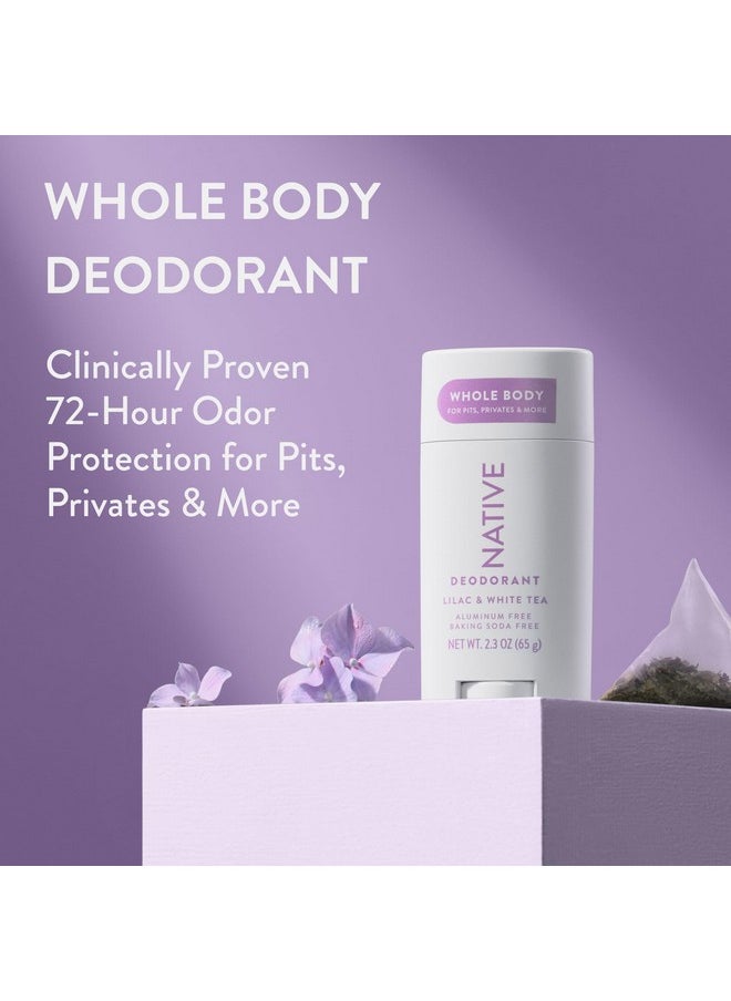 Whole Body Deodorant Stick Contains Naturally Derived Ingredients, Deodorant For Men And Women | 72 Hour Odor Protection, Aluminum Free With Coconut Oil And Shea Butter | Lilac & Tea