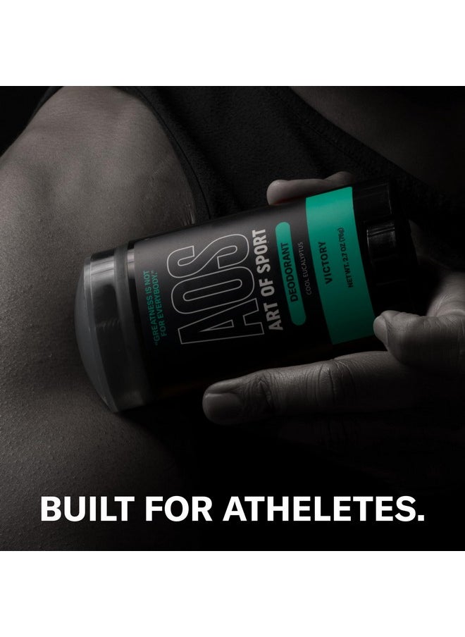 Men’S Deodorant, Aluminum Free, Eucalyptus Fragrance, Made With Natural Botanicals, Moisturizing Tea Tree Soap, Made For Athletes, Victory Scent, 2.7 Ounce (Pack Of 2)