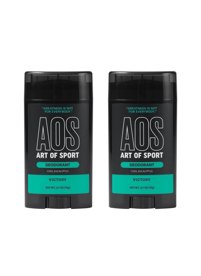 Men’S Deodorant, Aluminum Free, Eucalyptus Fragrance, Made With Natural Botanicals, Moisturizing Tea Tree Soap, Made For Athletes, Victory Scent, 2.7 Ounce (Pack Of 2)