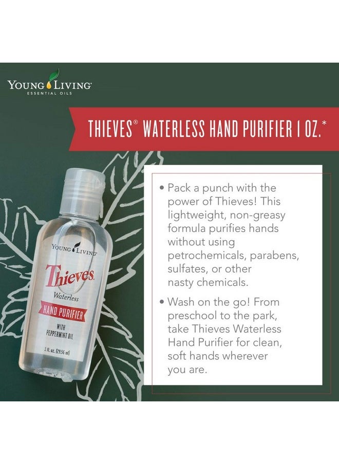 Thieves Waterless Hand Purifier - Effective And Convenient - 3 Pack Of 1 Fl Oz - Clean Hands Anytime, Anywhere - Leaves Hands Soft - Convenient Carry