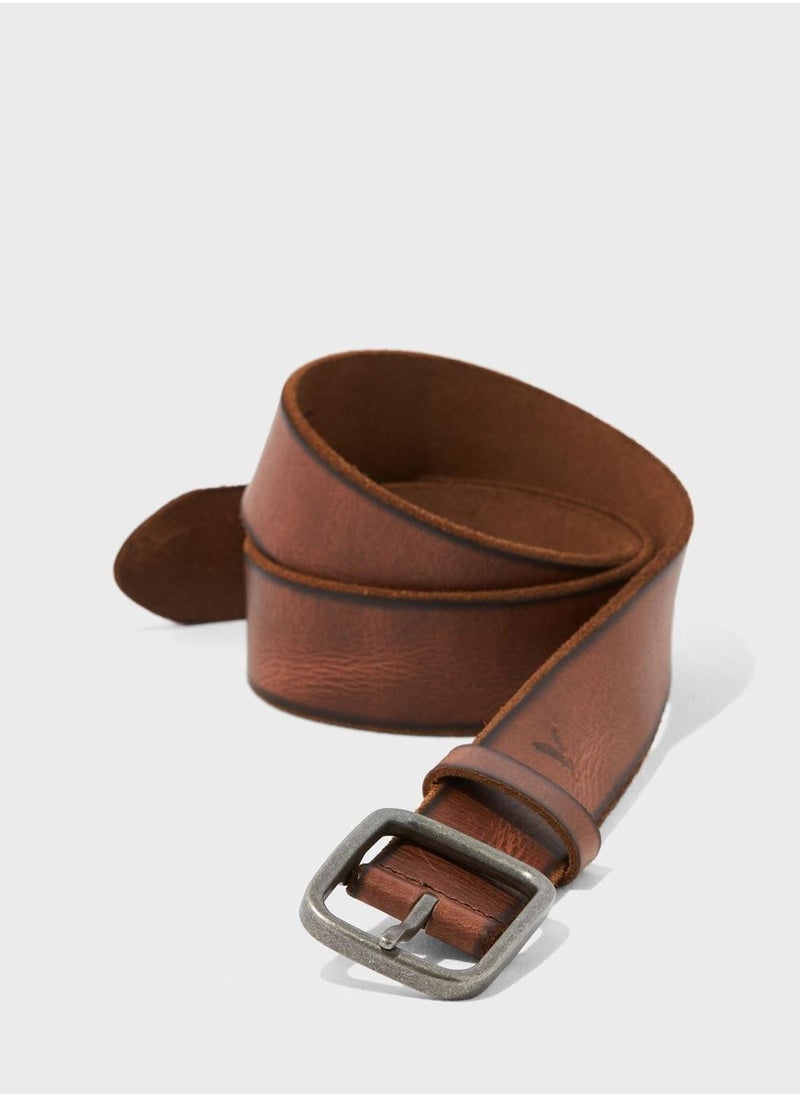 Raw Edge Leather Belt