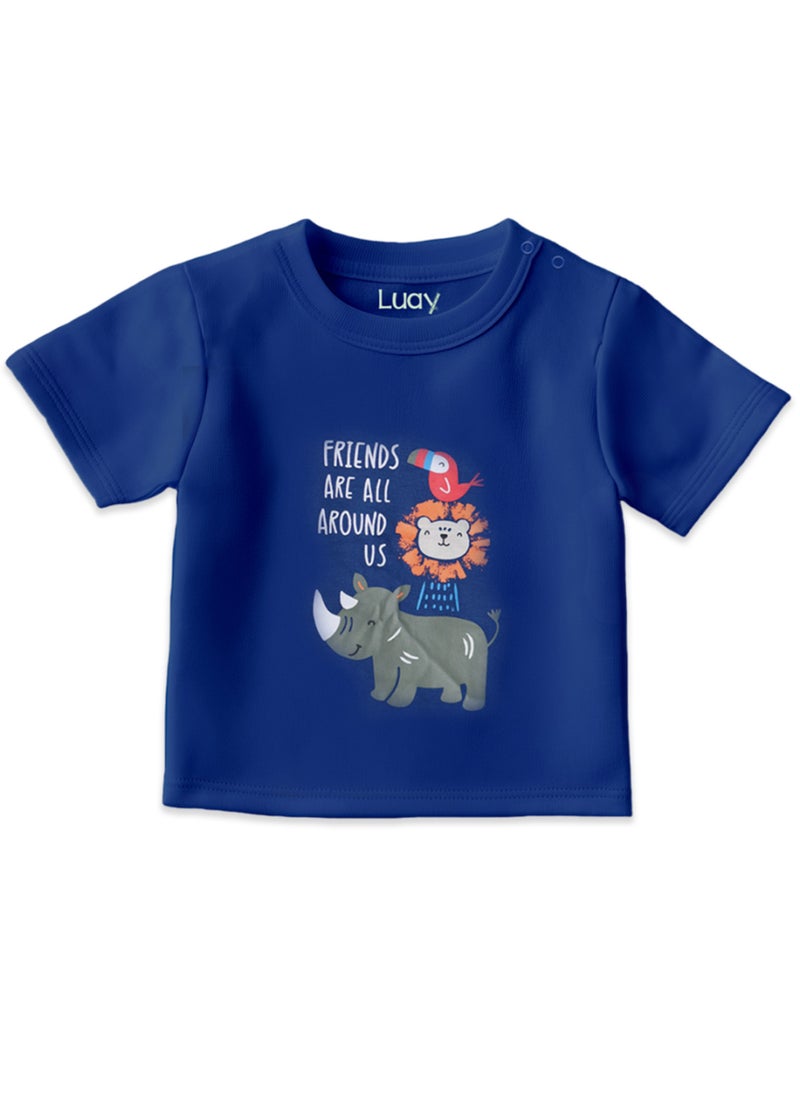 LUAY 100% Bamboo T-Shirts for Boys & Girls Festive Short Sleeve Styles in Vibrant Colors and Patterns for Kids and Toddlers_Regular Fit