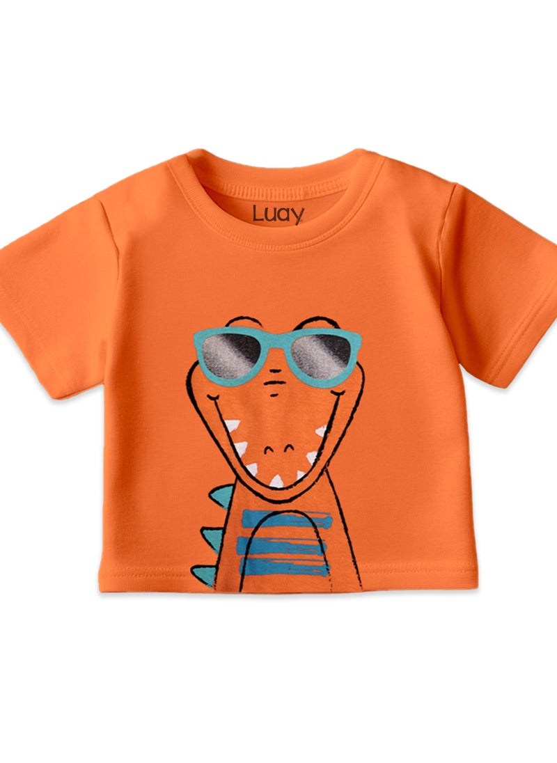 LUAY 100% Bamboo T-Shirts for Boys & Girls Festive Short Sleeve Styles in Vibrant Colors and Patterns for Kids and Toddlers_Regular Fit