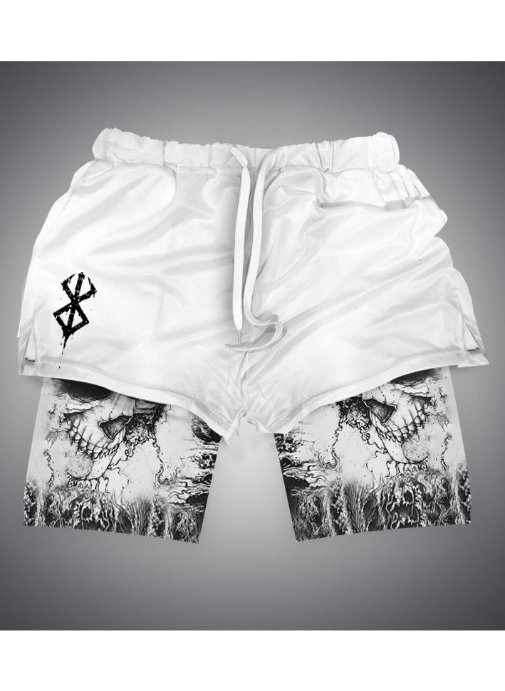 New Naruto 102D Digital Printed Dragon Ball Double Layer Shorts