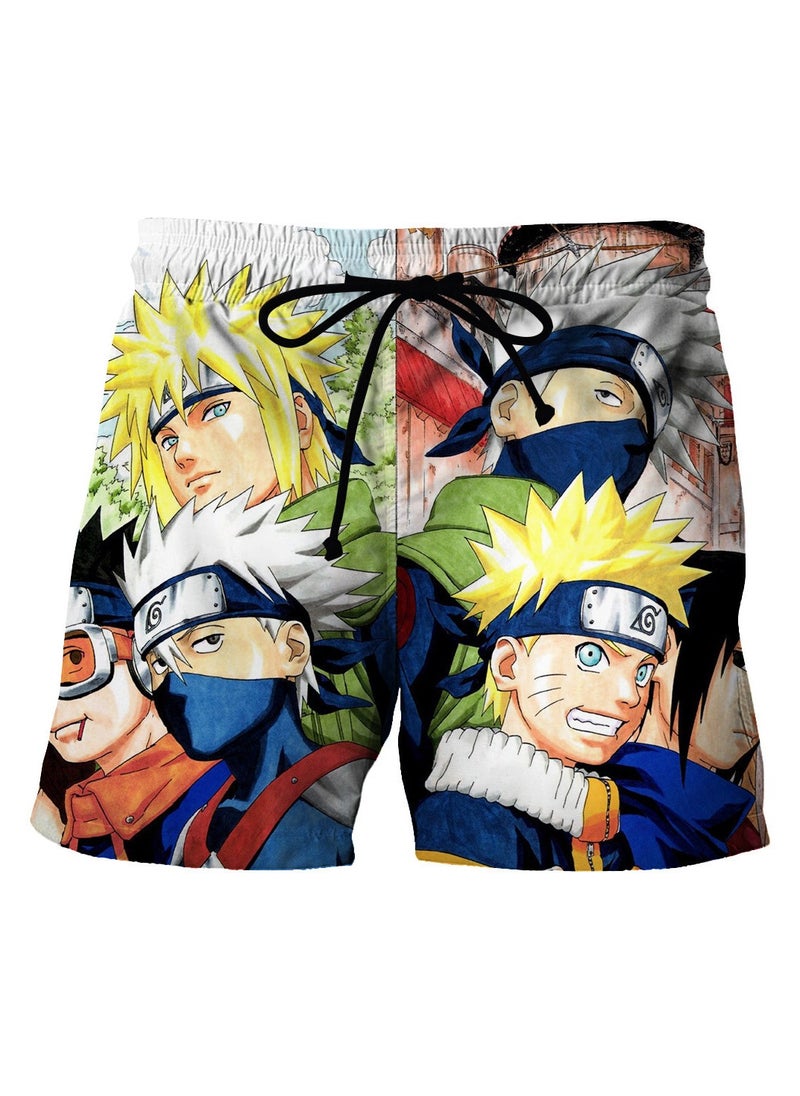 New Naruto 1561D Digital Printed Dragon Ball Double Layer Shorts