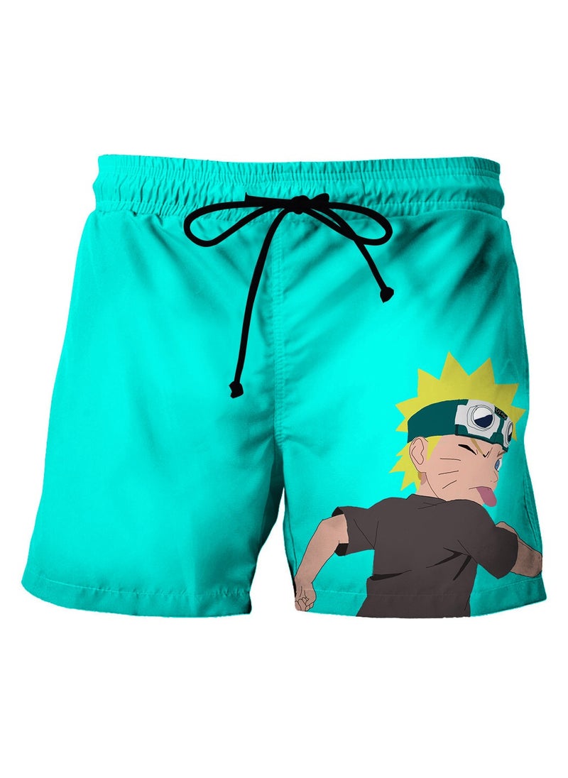 New Naruto 1570D Digital Printed Dragon Ball Double Layer Shorts