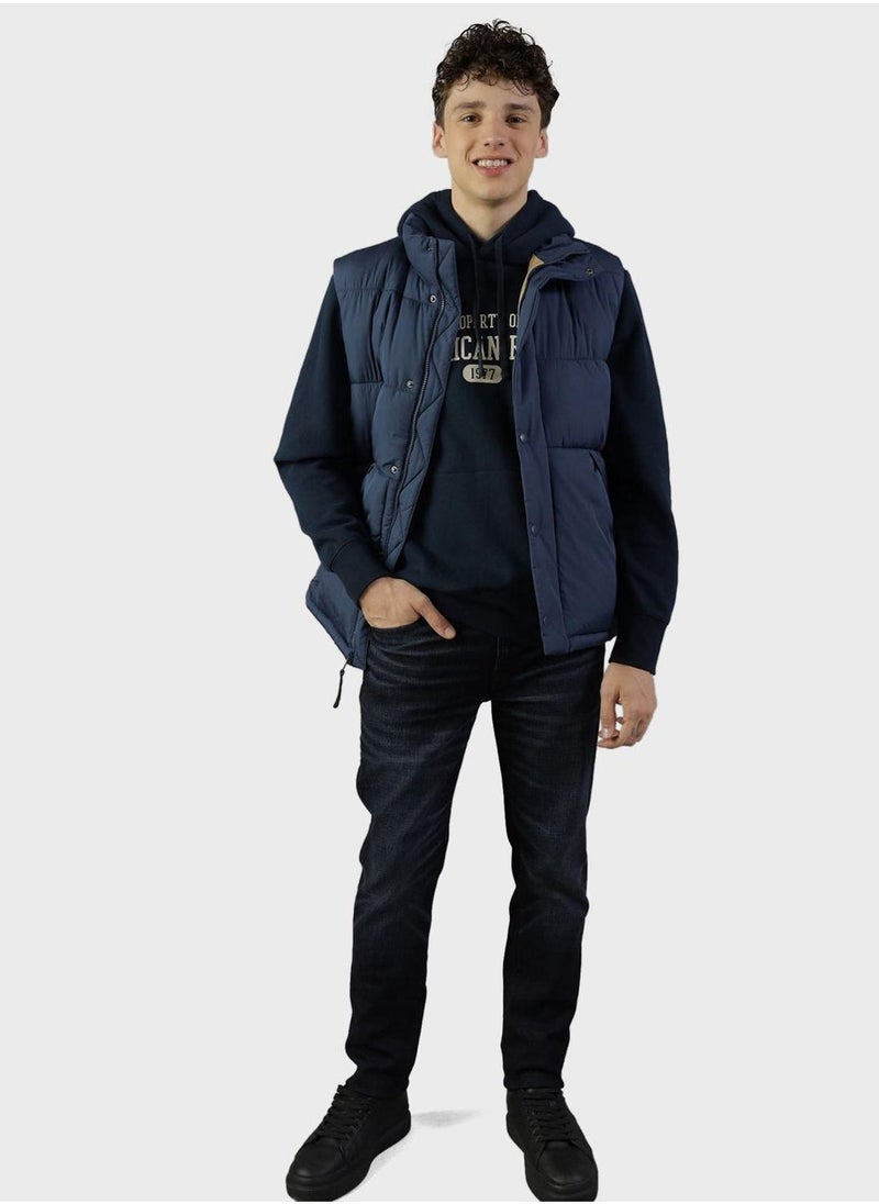 Zip Through Puffer Jacket